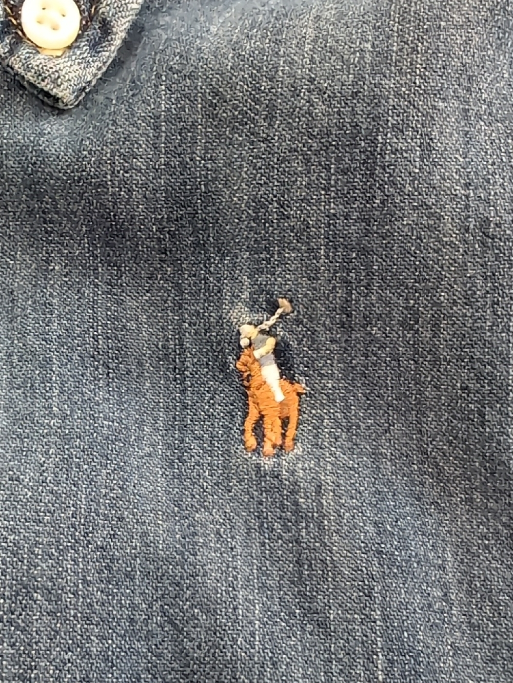 Girls Polo Ralph Lauren Denim Dress, Size 7 - Picture 4 of 4